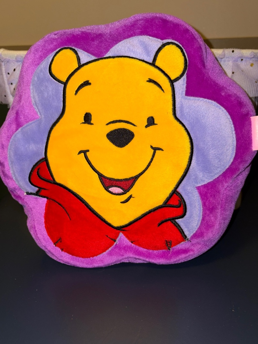 Purple Winnie the Pooh Plush Decorative Pillow Rare
